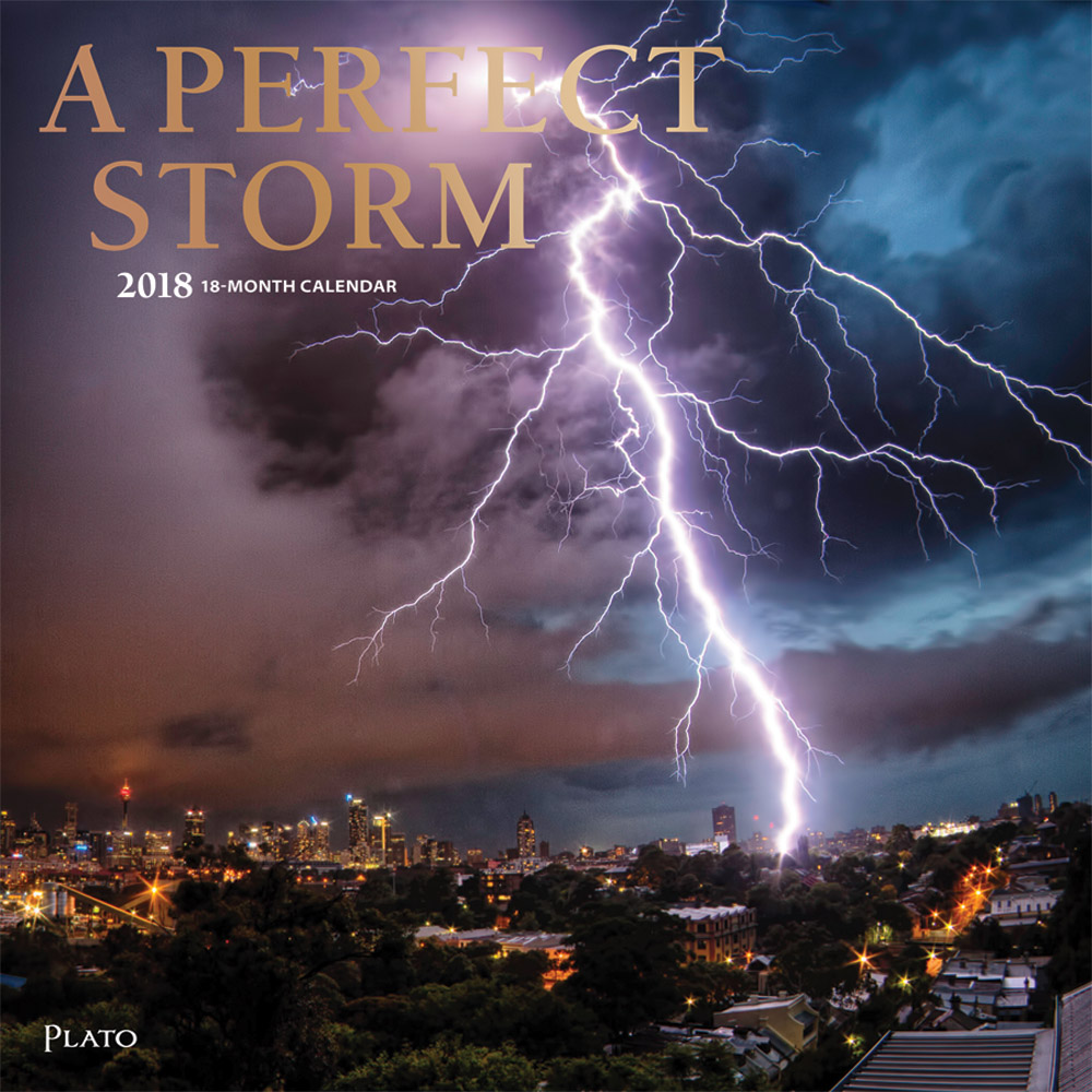 A Perfect Storm 2018 Square Wall Calendar Front Cover - Plato Calendars All Rights Reserved