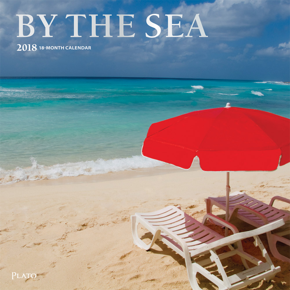 By the Sea 2018 Square Wall Calendar Front Cover - Plato Calendars All Rights Reserved