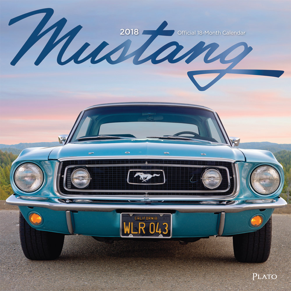 Mustang 2018 Square Wall Calendar Front Cover - Plato Calendars All Rights Reserved