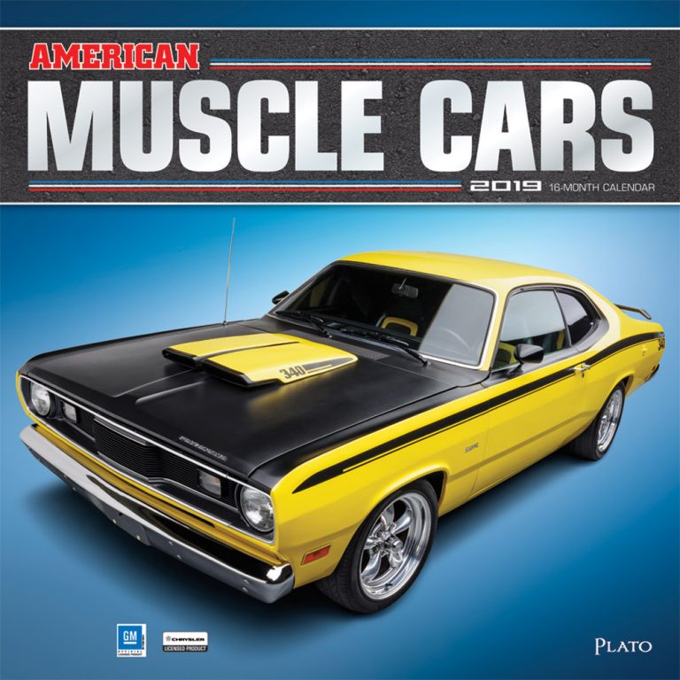 American Muscle Cars 2019 Square Wall Calendar Plato Calendars