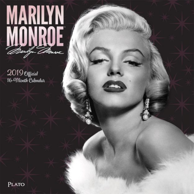 Marilyn Monroe 2019 12 x 12 Inch Monthly Square Wall Calendar with Foil Stamped Cover by Plato, USA American Actress Celebrity