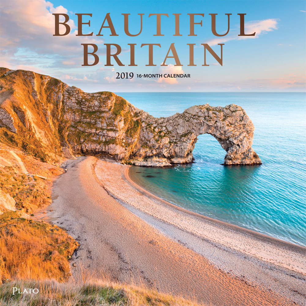 Beautiful Britain 2019 12 x 12 Inch Monthly Square Wall Calendar by Plato, United Kingdom Scenic Nature Photography