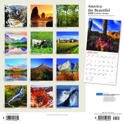 America the Beautiful 2020 12 x 12 Inch Monthly Square Wall Calendar with Foil Stamped Cover by Plato, USA United States Scenic Nature