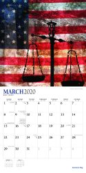 America's Flag 2020 12 x 12 Inch Monthly Square Wall Calendar with Foil Stamped Cover by Plato, USA United States of America