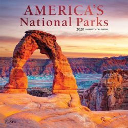 America's National Parks 2020 12 x 12 Inch Monthly Square Wall Calendar with Foil Stamped Cover by Plato, Yosemite Yellowstone
