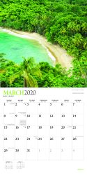 Beaches 2020 12 x 12 Inch Monthly Square Wall Calendar with Foil Stamped Cover by Plato, Travel Nature Tropical