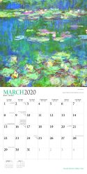 Claude Monet's Water Lilies 2020 12 x 12 Inch Monthly Square Wall Calendar with Foil Stamped Cover by Plato, Impressionism Art Artist Outdoor