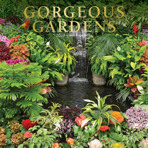 Gorgeous Gardens 2020 12 x 12 Inch Monthly Square Wall Calendar with Foil Stamped Cover by Plato, Gardening Outdoor Home Country Nature