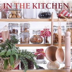 In the Kitchen 2020 12 x 12 Inch Monthly Square Wall Calendar with Foil Stamped Cover by Plato, Home Cooking Food