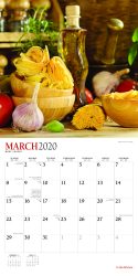 In the Kitchen 2020 12 x 12 Inch Monthly Square Wall Calendar with Foil Stamped Cover by Plato, Home Cooking Food