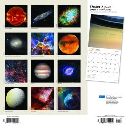 Outer Space 2020 12 x 12 Inch Monthly Square Wall Calendar with Foil Stamped Cover by Plato, Universe Cosmos Inspiration
