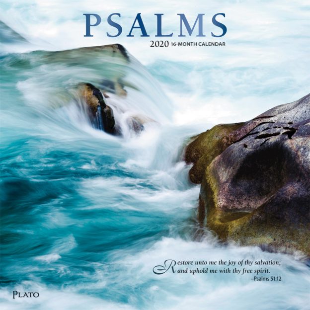 Psalms 2020 12 x 12 Inch Monthly Square Wall Calendar with Foil Stamped Cover by Plato, Religion Hymns Lord