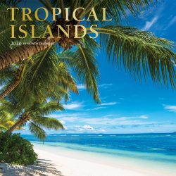 Tropical Islands 2020 12 x 12 Inch Monthly Square Wall Calendar with Foil Stamped Cover by Plato, Scenic Travel Tropical Photography
