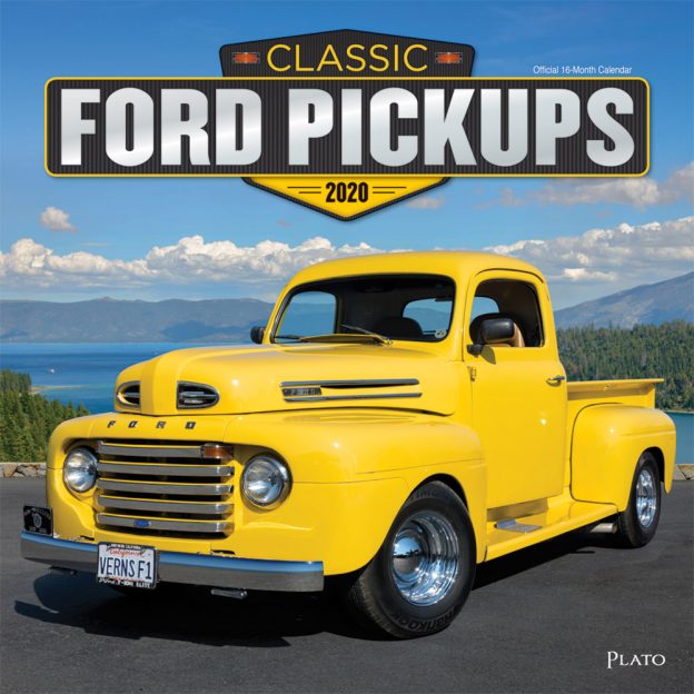 Classic Ford Pickups 2020 12 x 12 Inch Monthly Square Wall Calendar with Foil Stamped Cover by Plato, Motor Truck