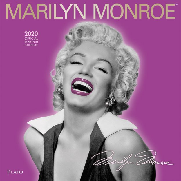 Marilyn Monroe 2020 12 x 12 Inch Monthly Square Wall Calendar with Foil Stamped Cover by Plato, USA American Actress Celebrity