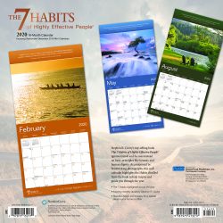 The 7 Habits of Highly Effective People 2020 12 x 12 Inch Monthly Square Wall Calendar with Foil Stamped Cover by Plato, Self Help Improvement