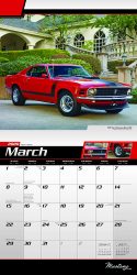 Mustang 2020 12 x 12 Inch Monthly Square Wall Calendar with Foil Stamped Cover by Plato, Ford Motor Muscle Car