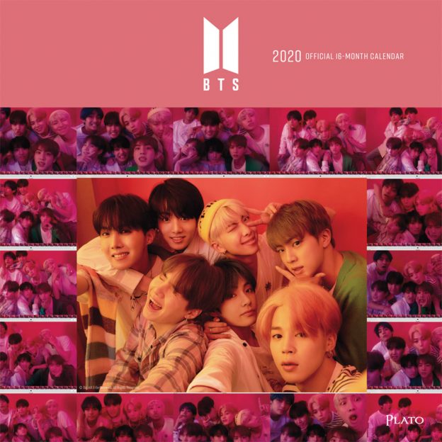 BTS OFFICIAL 2020 12 x 12 Inch Monthly Square Wall Calendar by Plato, K-Pop Bangtan Boys Music