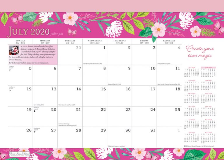 Bonnie Marcus 2021 18 Months Desk Pad Calendar by Plato Plato Calendars