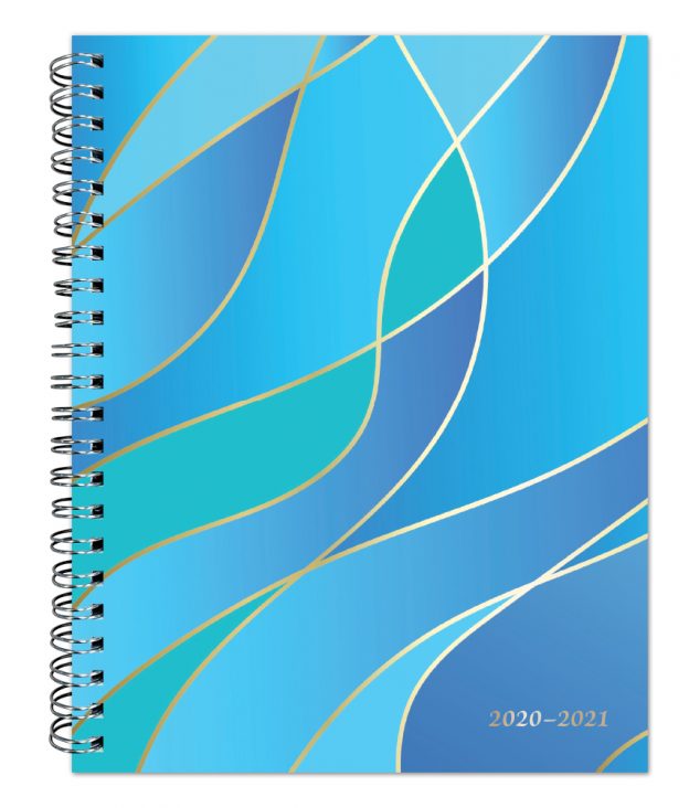 Seaside Currents 2021 6 x 7.75 Inch Weekly 18 Months Desk Planner by Plato with Foil Stamped Cover, Planning Stationery