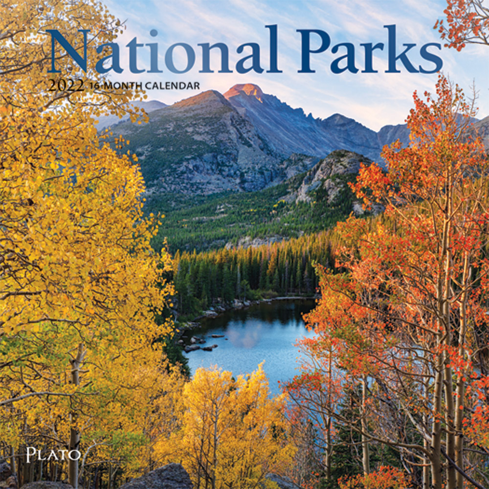 National Parks 2022 7 x 7 Inch Monthly Mini Wall Calendar with Foil Stamped Cover by Plato, USA United States of America Scenic Nature
