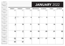 Officeworks 2022 14 x 10 Inch 18 Months Monthly Desk Pad Calendar by Plato, Planning Designer Stationery