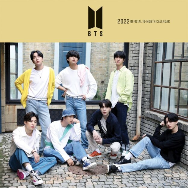 BTS OFFICIAL 2022 12 x 12 Inch Monthly Square Wall Calendar by Plato, K-Pop Bangtan Boys Music