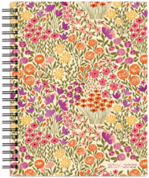 Field of Flowers 2022 6 x 7.75 Inch 18 Months Weekly Desk Planner with Foil Stamped Cover by Plato, Planning Stationery