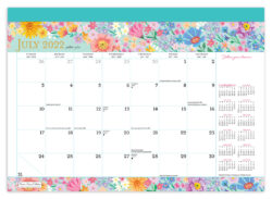 Bonnie Marcus | 2023 14 x 10 Inch 18 Months Monthly Desk Pad Calendar | July 2022 - December 2023 | Plato | Fashion Designer Stationery