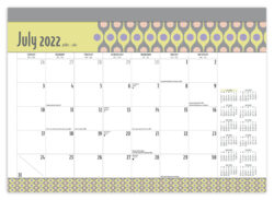 Vintage Funk | 2023 14 x 10 Inch 18 Months Monthly Desk Pad Calendar | July 2022 - December 2023 | Plato | Classic Old Stationery