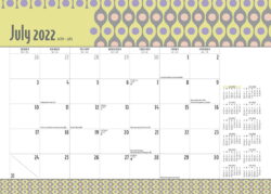 Vintage Funk | 2023 14 x 10 Inch 18 Months Monthly Desk Pad Calendar | July 2022 - December 2023 | Plato | Classic Old Stationery