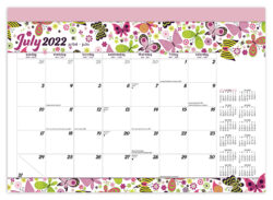 Spring Awakening | 2023 14 x 10 Inch 18 Months Monthly Desk Pad Calendar | July 2022 - December 2023 | Plato | Artwork Stationery