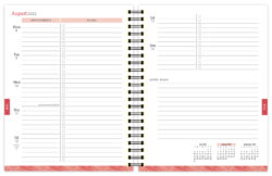 Crackled Blush | 2023 6 x 7.75 Inch 18 Months Weekly Desk Planner | Foil Stamped Cover | July 2022 - December 2023 | Plato | Planning Stationery