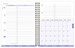 Black Solid | 2023 6 x 7.75 Inch 18 Months Weekly Desk Planner | Foil Stamped Cover | July 2022 - December 2023 | Plato | Planning Stationery