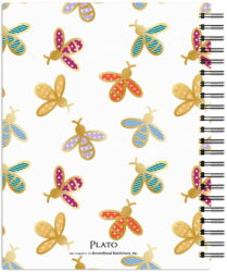 Busy Bees | 2023 6 x 7.75 Inch 18 Months Weekly Desk Planner | Foil Stamped Cover | July 2022 - December 2023 | Plato | Planning Stationery