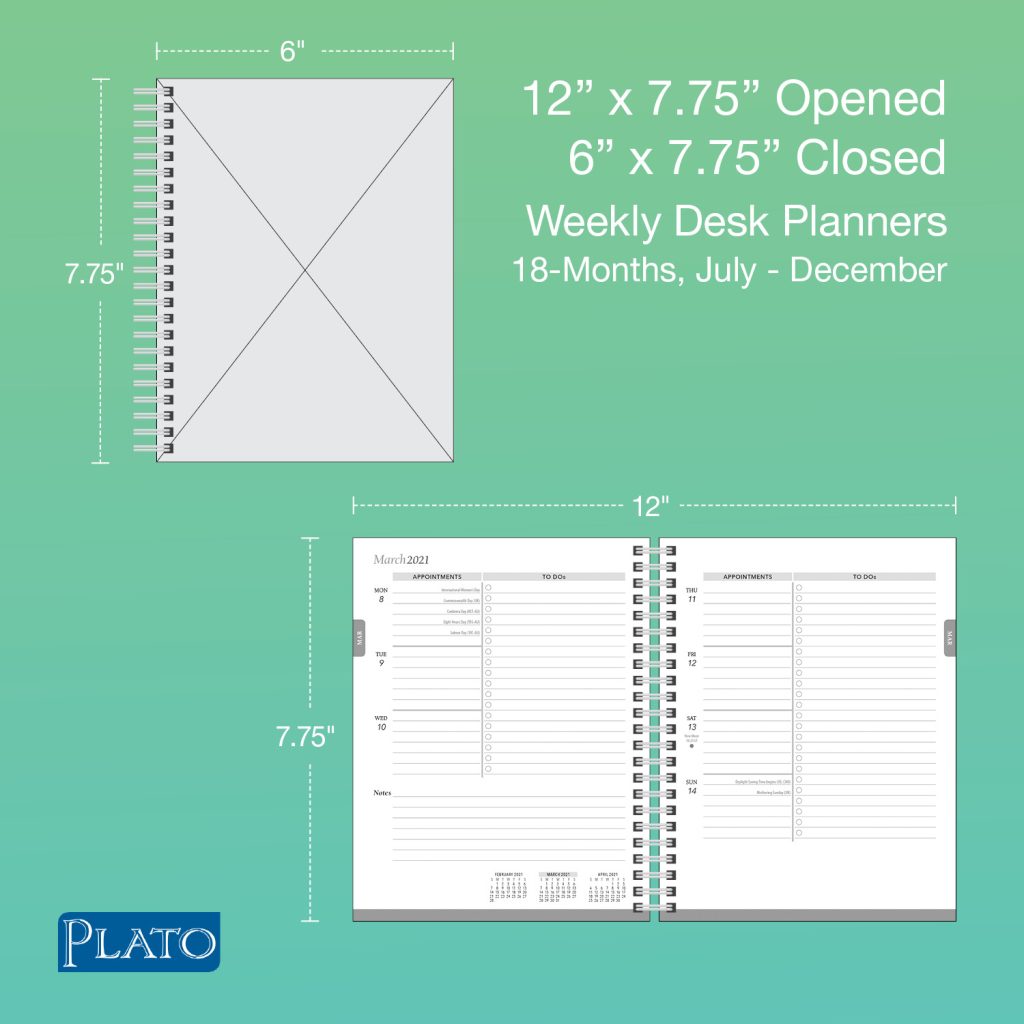 18 Months Desk Planners