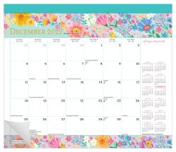 Bonnie Marcus | 2023 14 x 12 Inch 18 Months Monthly Desk Pad Calendar | July 2022 - December 2023 | Plato | Fashion Designer Stationery