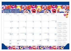 House of Turnowsky Abstract Allure | 2024 15.5 x 11 Inch 18 Months Monthly Desk Pad Calendar | July 2023 - December 2024 | Plato | Stationery Elegant Exclusive