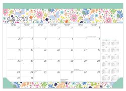 Spring Awakening | 2024 15.5 x 11 Inch 18 Months Monthly Desk Pad Calendar | July 2023 - December 2024 | Plato | Artwork Stationery