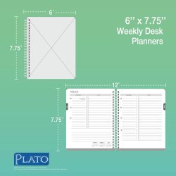 2024 6 x 7.75 Inch 18 Months Weekly Desk Planner | July 2023 - December 2024