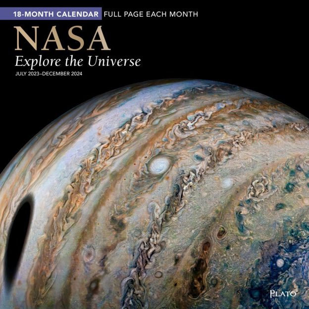 NASA Explore the Universe | 2024 12 x 24 Inch 18 Months Monthly Square Wall Calendar | Foil Stamped Cover | July 2023 - December 2024 | Plato | Space Cosmos Inspiration