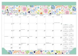 Spring Awakening | 2024 14 x 10 Inch 18 Months Monthly Desk Pad Calendar | July 2023 - December 2024 | Plato | Artwork Stationery