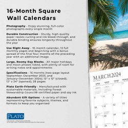 2024 12 x 24 Inch Monthly Square Wall Calendar