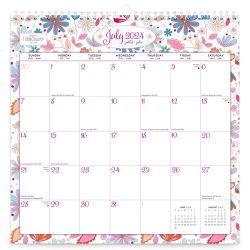 House of Turnowsky OFFICIAL | 2025 12 x 12 Inch 18 Months Monthly Square Wire-O Calendar | Sticker Sheet | July 2024 - December 2025 | Plato | Stationery Elegant Exclusive