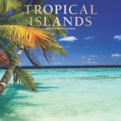 Tropical Islands | 2025 12 x 24 Inch Monthly Square Wall Calendar | Foil Stamped Cover | Plato | Scenic Travel Photography