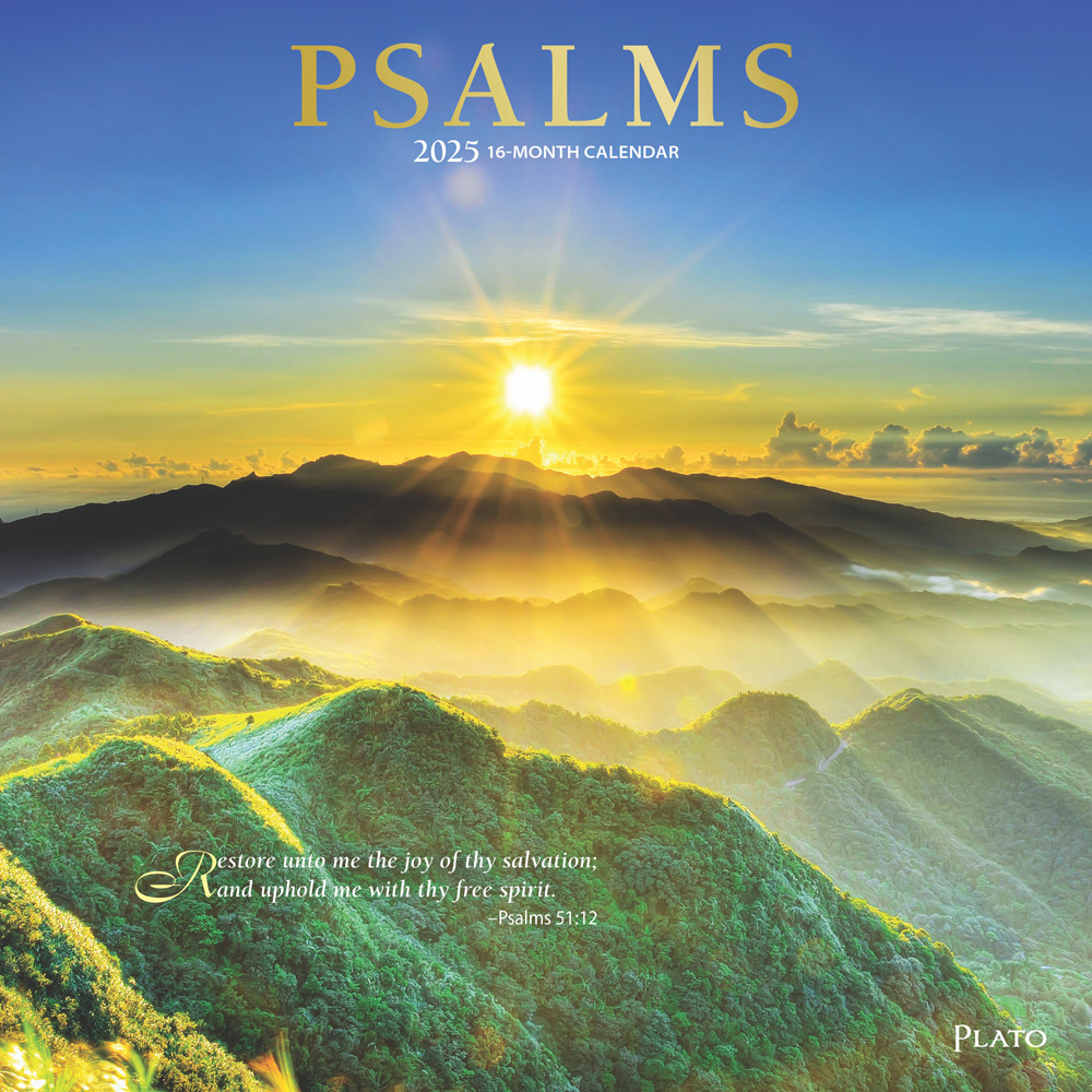 Psalms 2025 Square Wall Calendar Foil Stamped Cover Plato Plato