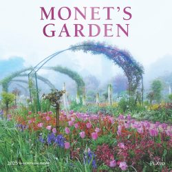 Monet's Garden | 2025 12 x 24 Inch Monthly Square Wall Calendar | Foil Stamped Cover | Plato | Impressionism Artist Outdoor