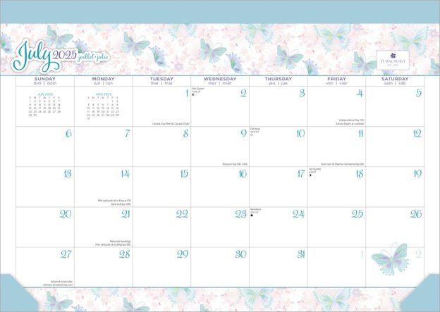 House of Turnowsky OFFICIAL | 2026 14 x 10 Inch 18 Months Monthly Desk Pad Calendar | July 2025 - December 2026 | Plato | Stationery Elegant Exclusive