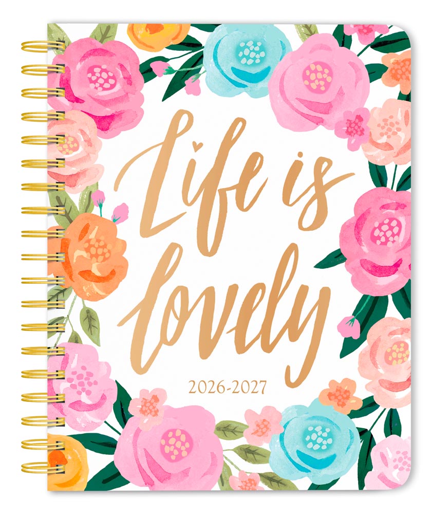 Bonnie Marcus OFFICIAL | 2027 6 x 7.75 Inch 18 Months Weekly Desk Planner | Foil Stamped Cover | July 2026 - December 2027 | Plato | Fashion Designer Stationery