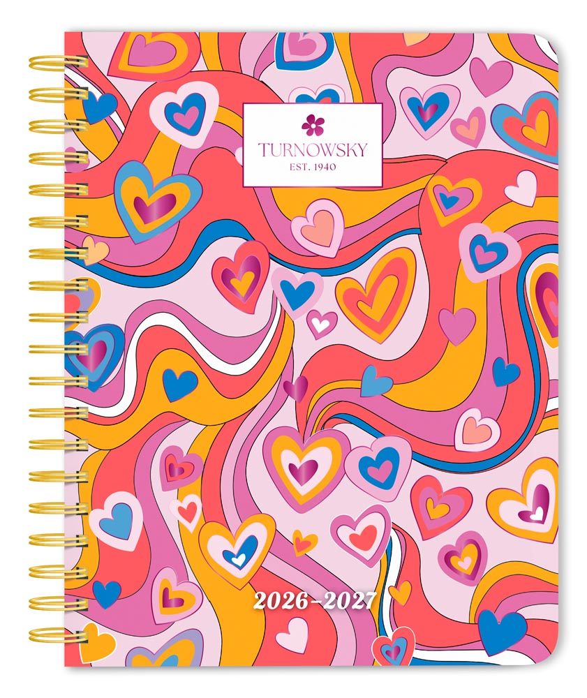 House of Turnowsky OFFICIAL | 2027 6 x 7.75 Inch 18 Months Weekly Desk Planner | Foil Stamped Cover | July 2026 - December 2027 | Plato | Planning Stationery